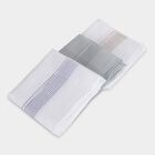 Men's Assorted Colors Striped Pack of 3 Handkerchief, हल्का ग्रे, small