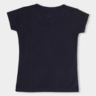 Girls' T-Shirt, Navy Blue, small image number null