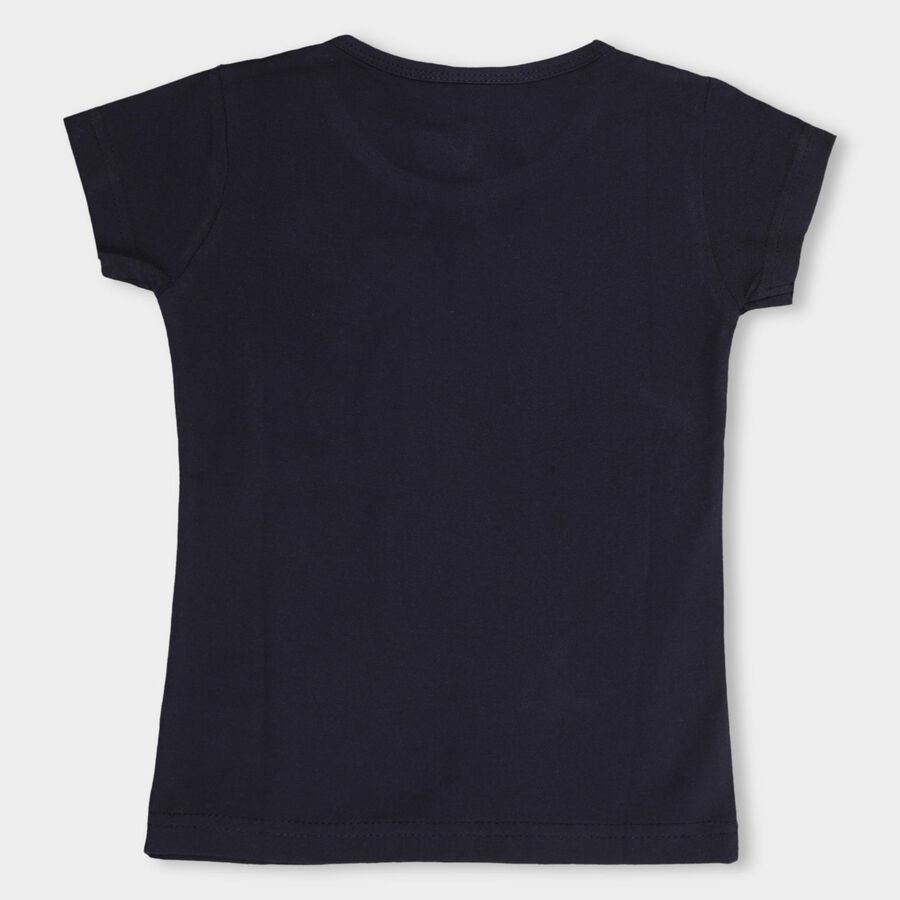 Girls' T-Shirt, Navy Blue, large image number null