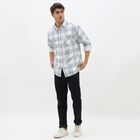 Men's White Cotton Spread Collar Casual Shirt, Off White, small image number null