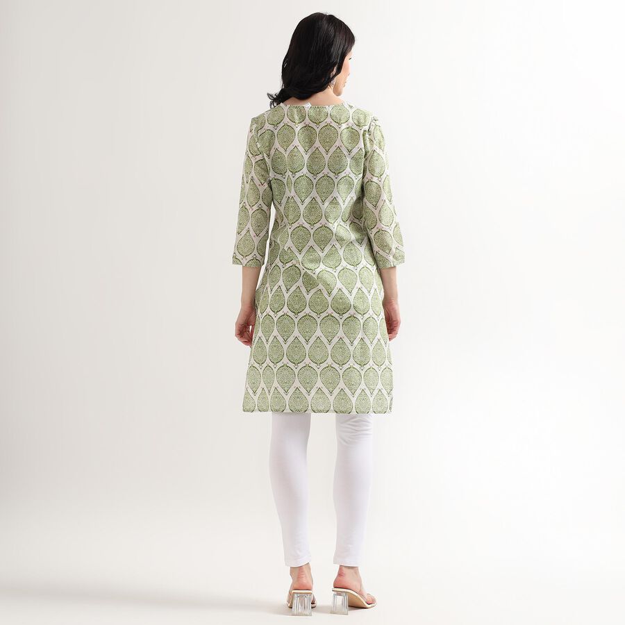 Ladies' 100% Cotton Kurta, Light Green, large image number null