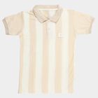 Boys' Half Sleeves T-Shirt, Beige, small