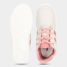 Women's White Lace-Up Low-Top Sneakers, Off White, small