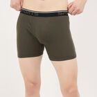 Men's Olive Regular Fit Cotton Trunks, ओलिव, small