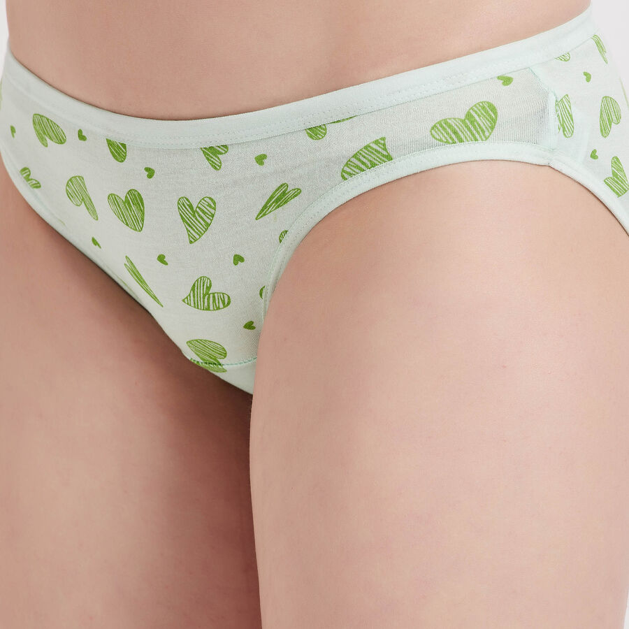 Cotton Printed Panty, Light Green, large image number null
