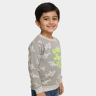 Boys Light Grey Crew Neck Casual Sweatshirt, Light Grey, small image number null
