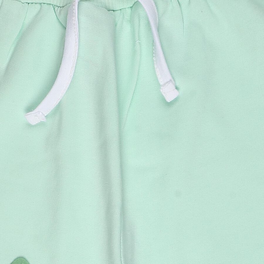 Infants' Mint Green Regular Fit Hippo Printed Pyjama, Light Green, large