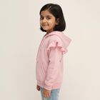 Girls Light Pink Hooded Casual Sweatshirt, Light Pink, small image number null