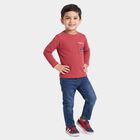 Boys Pink Crew Neck Regular T-Shirt, Pink, small