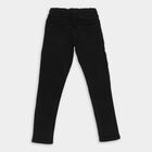 Boys' Jet Black Slim Fit Jogger Jeans, Black, small image number null
