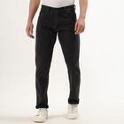 Men's Charcoal Black Slim Fit Five-Pocket Jeans, Dark Grey, small image number null
