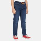 Boys' Dark Blue Regular Fit Elastic Waistband Jeans, Dark Blue, small
