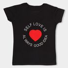 Girls' 100% Cotton T-Shirt, Black, small image number null