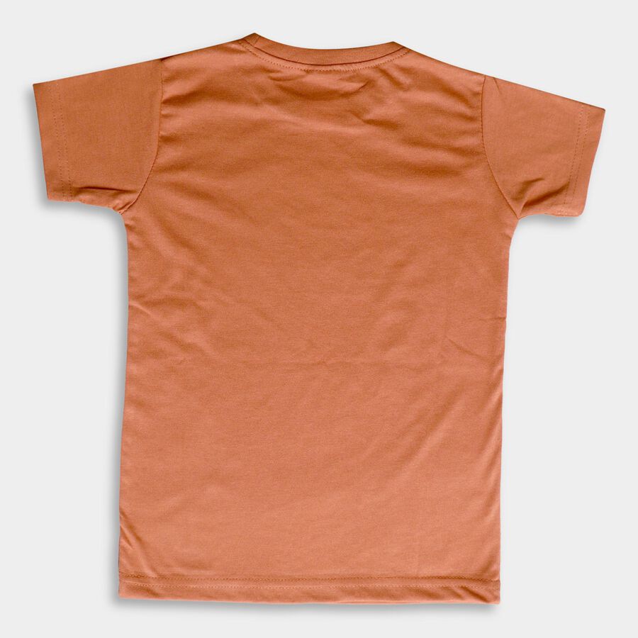 Boys' Half Sleeves T-Shirt , Rust, large image number null