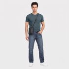 Men's Blue Slim Fit Faded Jeans, Mid Blue, small