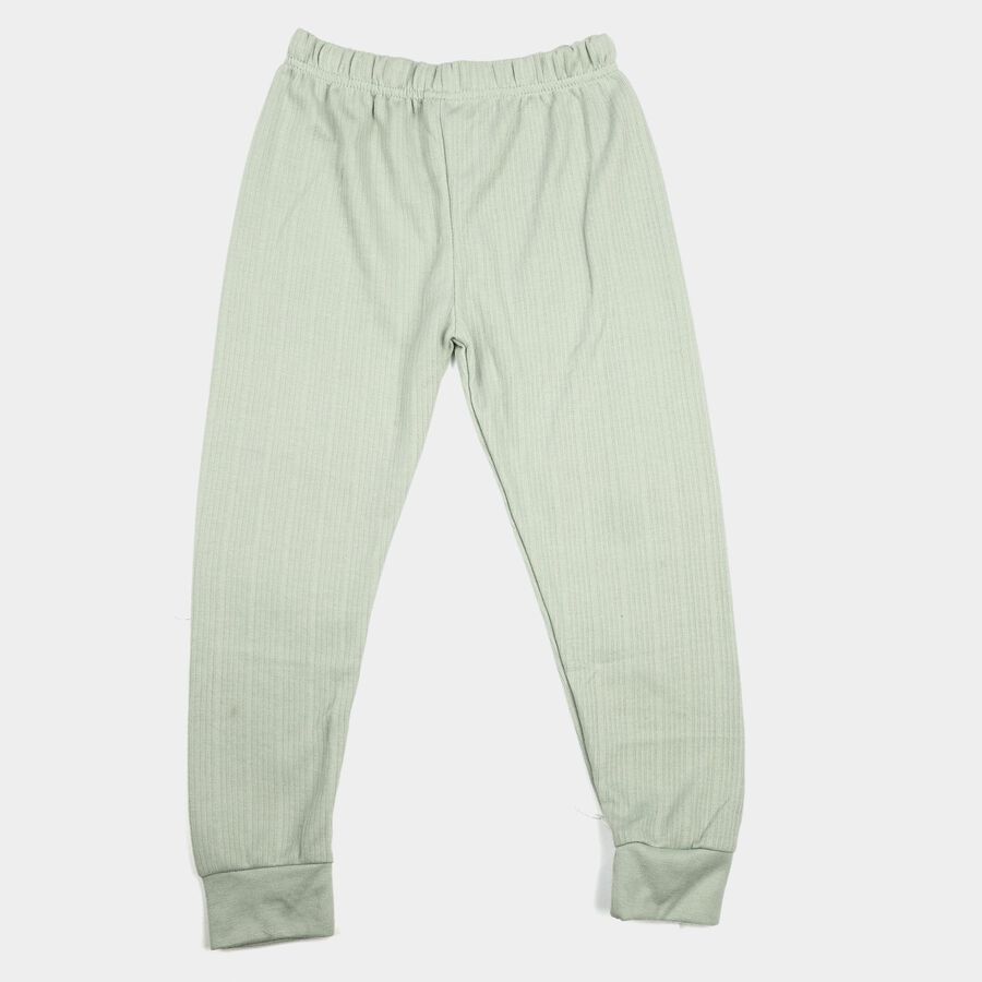 Girls' Mint Green Long Johns Thermal, Light Green, large