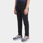 Boys' Dark Blue Drawstring Jeans, गहरा नीला, small