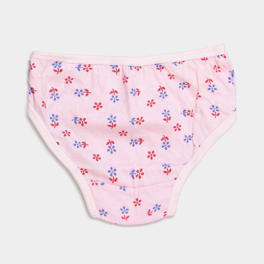 Girls Cotton Printed Panty, Light Pink, large image number null