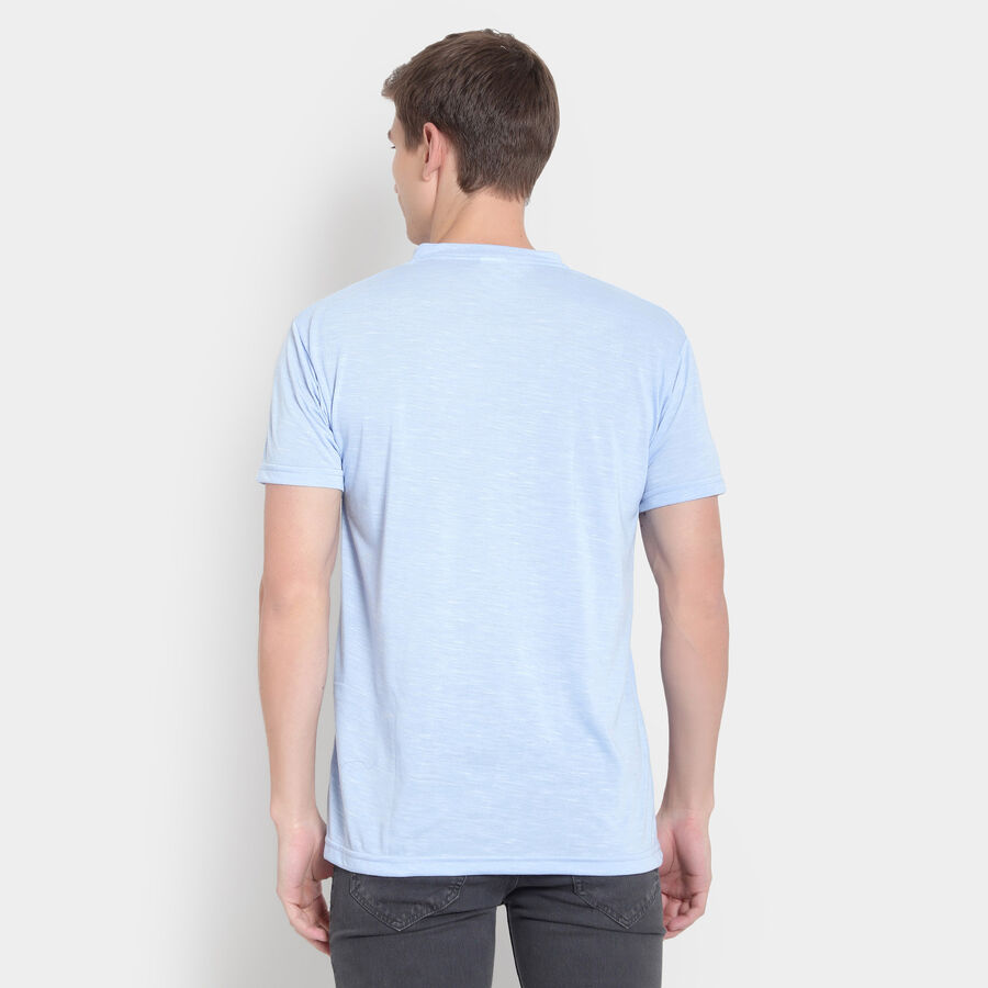 Solid Henley T-Shirt, Light Blue, large image number null