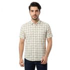 Men's Olive Green Cotton Casual Shirt, ओलिव, small