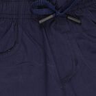 Boys' 100% Cotton Trousers, Navy Blue, small image number null
