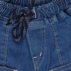 Infants Blue Relaxed Fit Patch Pocket Jeans, Mid Blue, small
