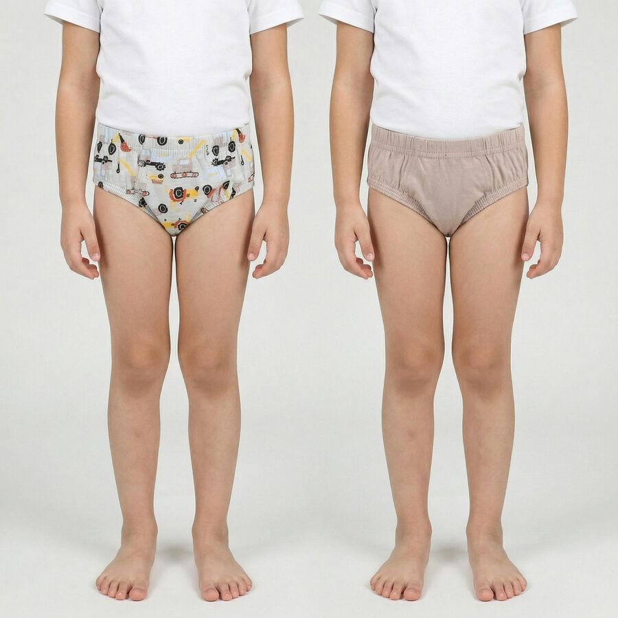 Boys Light Green Regular Fit Solid Briefs, Light Green, large