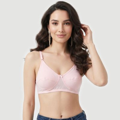 Women's Pink V Neck Bralette Bra
