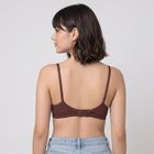 Women's Brown V-Neck Bralette Bra, Brown, small