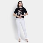 Ladies' 100% Cotton Crop  Top, Black, small image number null