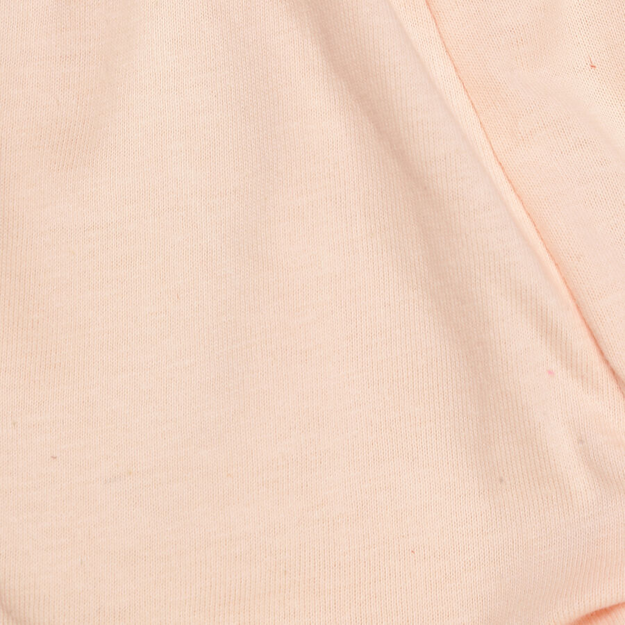 Infants Cotton Boat Neck Baba Suit, Peach, large image number null