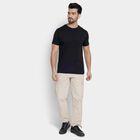 Men's 100% Cotton Round Neck Half Sleeves T-Shirt , Black, small image number null