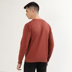 Men's Rust Crew Neck Casual Sweatshirt, Rust, small image number null