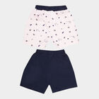 Infants Cotton Printed Half Pant, Pink, small image number null