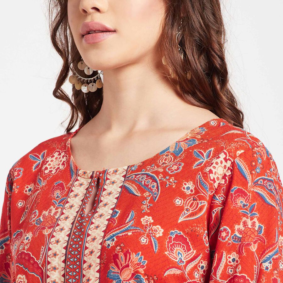 All Over Print Kurti, नारंगी, large image number null