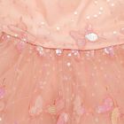 Girls' Soft Peach Butterfly Sequin Sleeveless Party Frock, Peach, small image number null