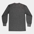 Boys Round Neck Thermal Upper, Charcoal, small image number null