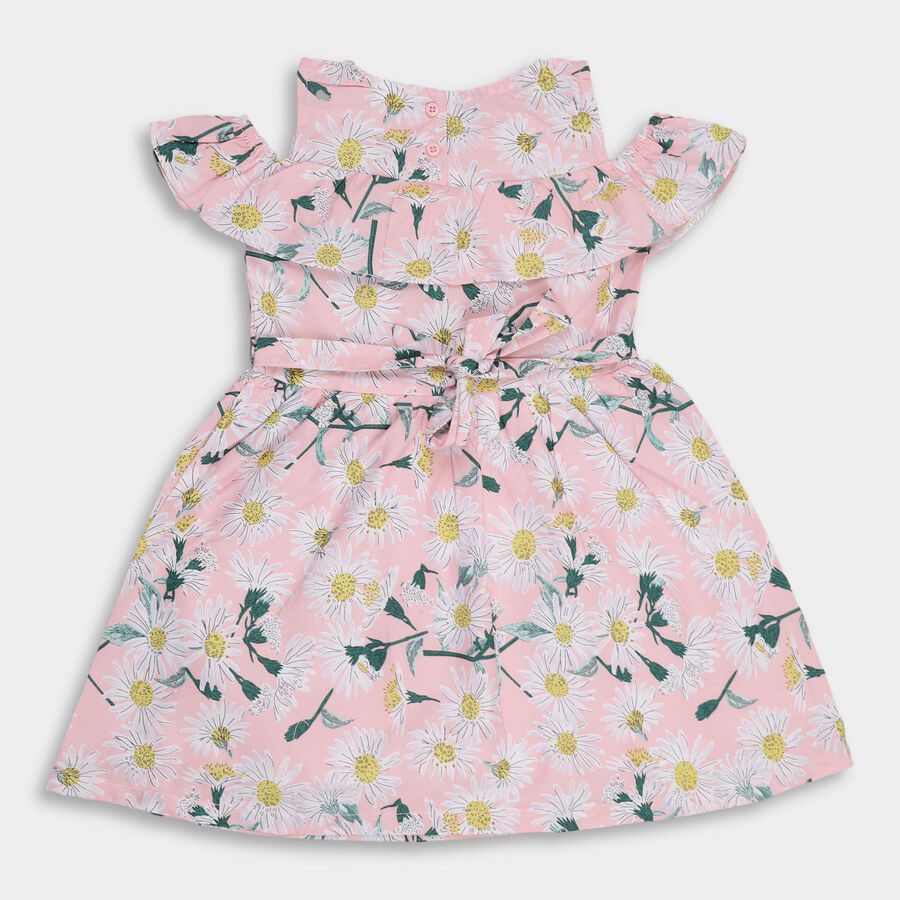 Girls' 100% Cotton Frock , Light Pink, large image number null