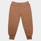 Girls Brown Long Johns Thermal, भूरा, small