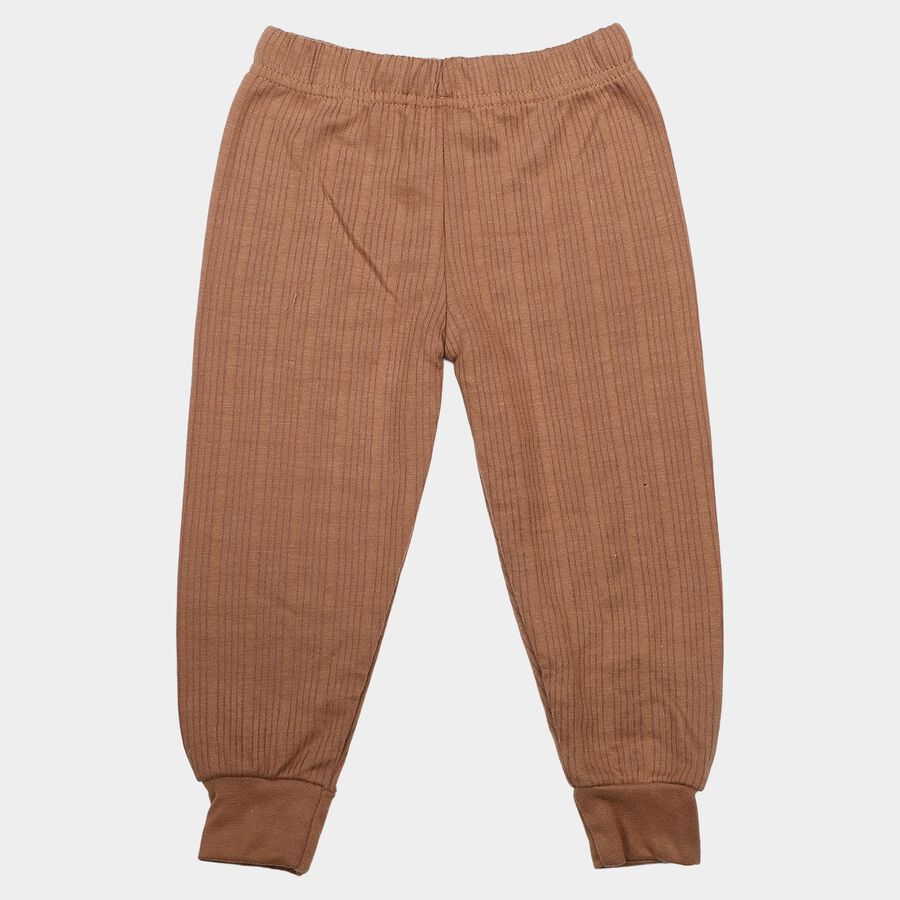 Girls Brown Long Johns Thermal, भूरा, large