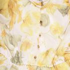 Girls' Bright Yellow Ruffle Sleeve Bohemian Dress, पीला, small image number null