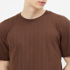 Men's Brown Round Neck Casual T-Shirt, Brown, small