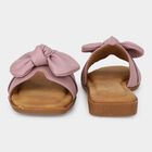 Women's Purple Bow Slip-On Slide Sandals, Purple, small