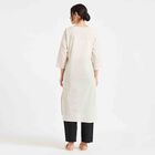 Embroidered Kurta, Off White, small image number null