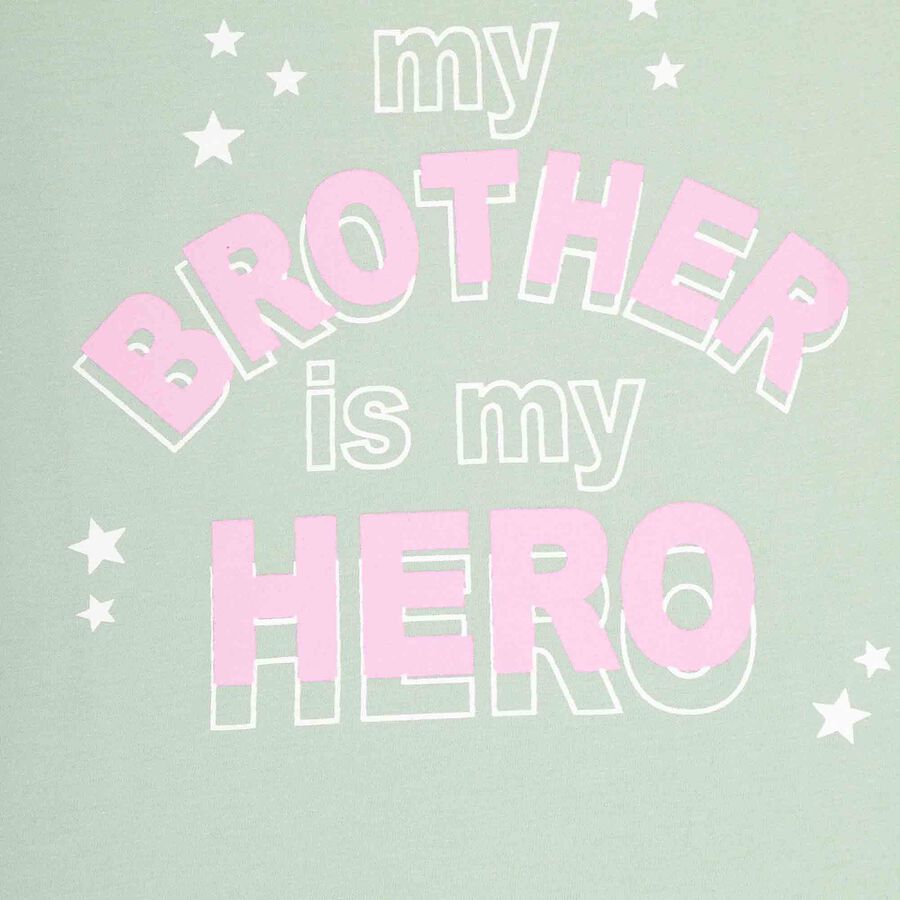Girls Printed T-Shirt, Light Green, large image number null
