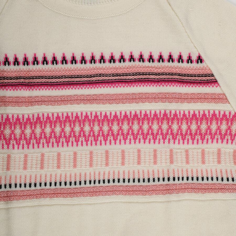 Girls' Pullover, Off White, large image number null