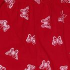 Girls' Fuchsia Regular Fit Butterfly Printed Cotton Blend Pyjama, Fuchsia, small