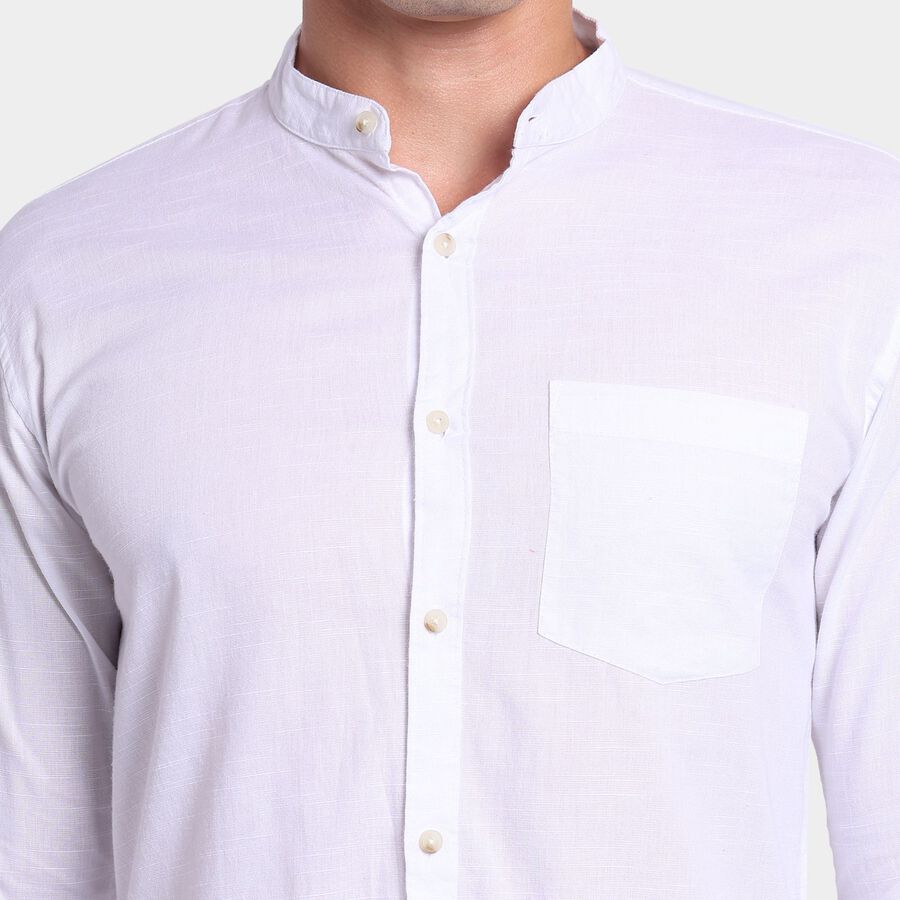 Men's Cotton Casual Shirt, White, large image number null