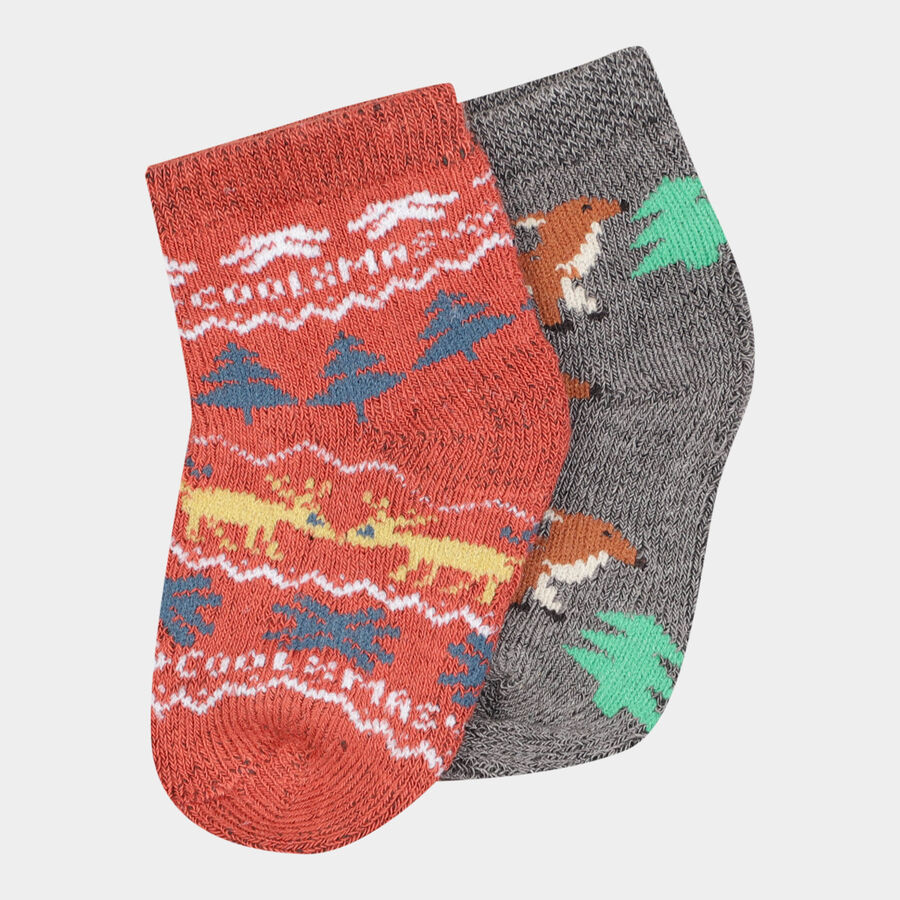 Infants Cotton Socks, Charcoal, large image number null