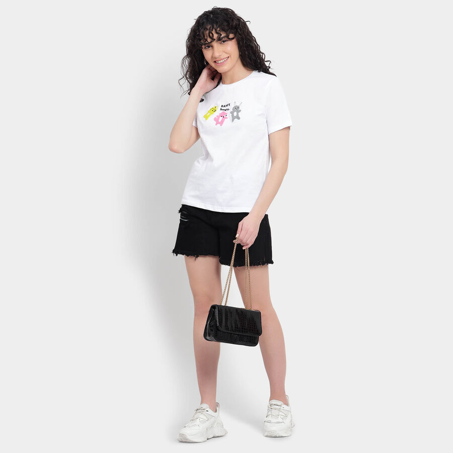 Cotton Shorts, Black, large image number null